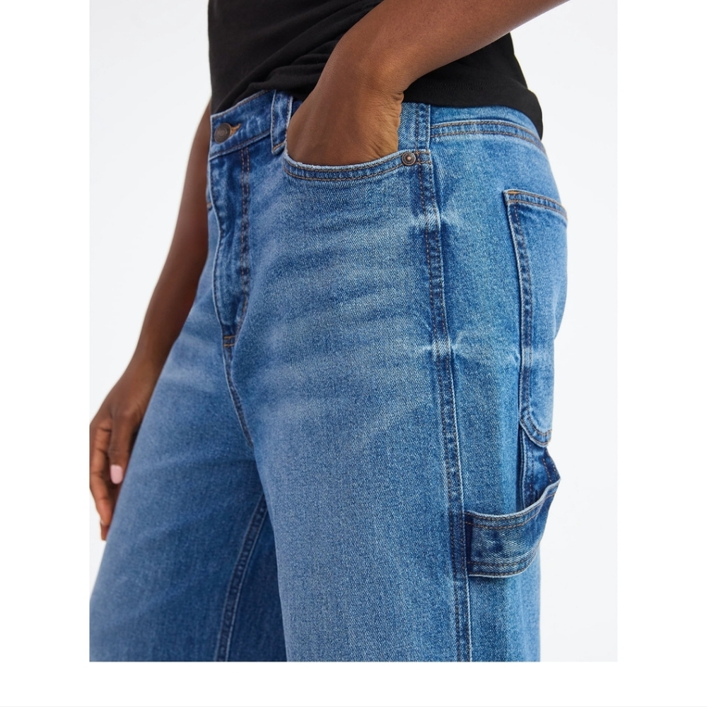 Scoop Carpenter Barrel Blue Jeans Women's Size 8 10 - Picture 4 of 7